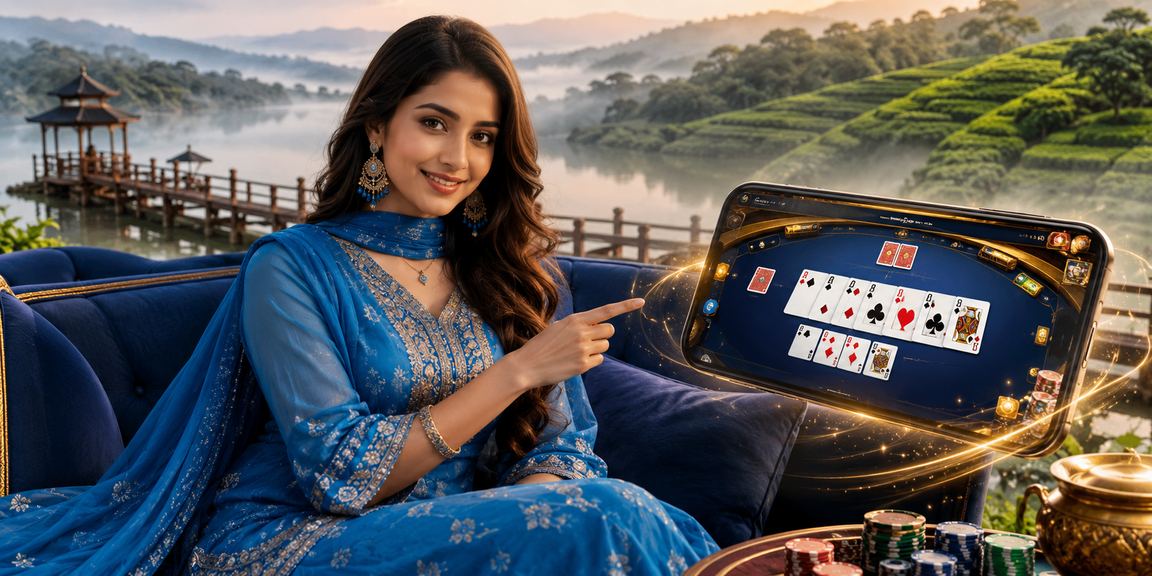 A player using a voucher for Rummy in Bandarban